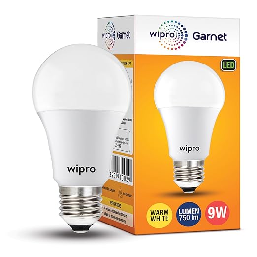 wipro Garnet 9W LED Bulb for Home & Office