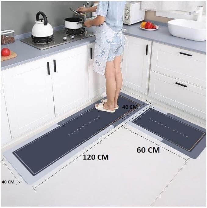 Figment 2 Pcs Kitchen Mats - Waterproof Memory Foam Standing Desk Floor Mat Non Slip Rugs, Comfort Runner Ru