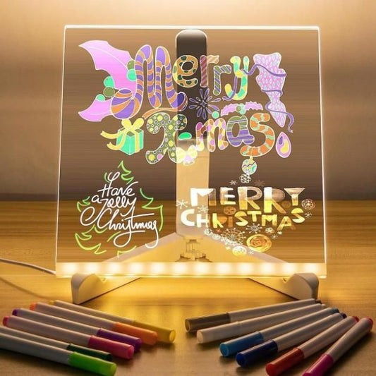 Festorva - 3D Acrylic Writing Pad with 12 Color Markers
