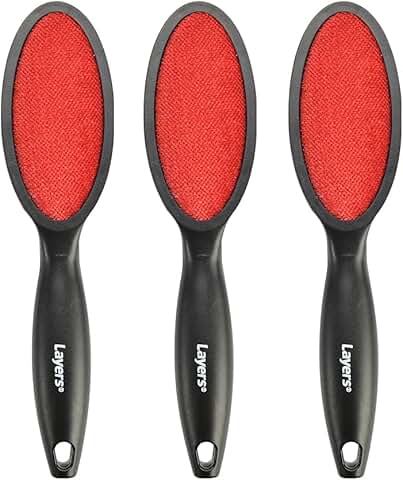 Layers 2 Sided Lint Brush, 3 Pack Lint Remover, Magic Travel BrushÅ’ Clothes Lint Roller
