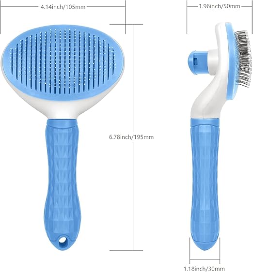 Style Keepers 4-in-1 Pet Grooming Kit for Dogs & Cats – Includes Self Cleaning Brush, Cat Comb, Silicone Bath Scrubber & Nail Clipper | Grooming Tools for All Hair Types | Dog Brush Kit