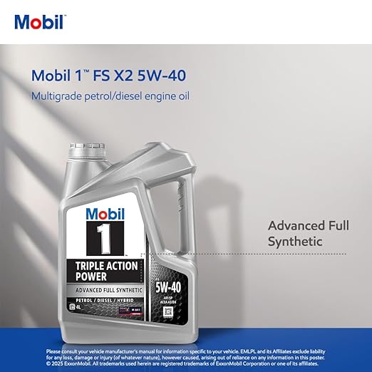 Mobil 1 FS X2 5W-40 Advanced Full Synthetic Engine Oil (3.5L)