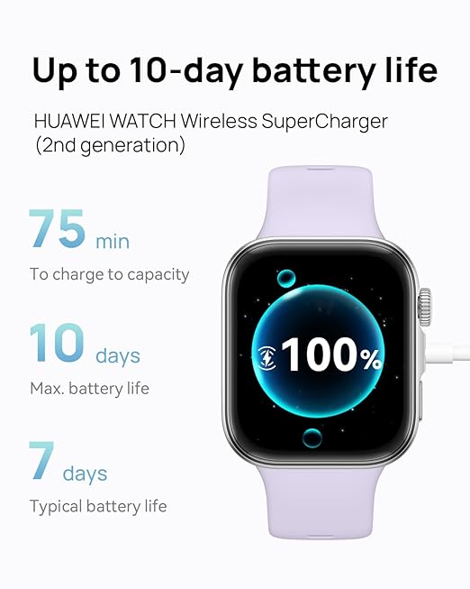 HUAWEI Watch FIT 4 smartwatch, 1.82" Large Display, Up to 10-Day Battery Life, Dual Band GPS, 100+ Sports Modes, Fitness Health Tracker, Emotional Assistant, Compatible with Android iOS, Black