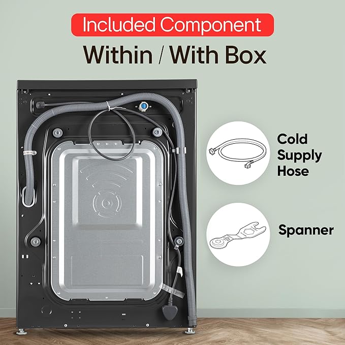 LG 8 Kg, 5 Star, Wi-Fi, Direct Drive Technology, Steam Wash, 6 Motion DD, Fully-Automatic Front Load Washing Machine (FHB1208Z4M, Allergy Care, In-Built Heater, Touch Panel, Middle Black)