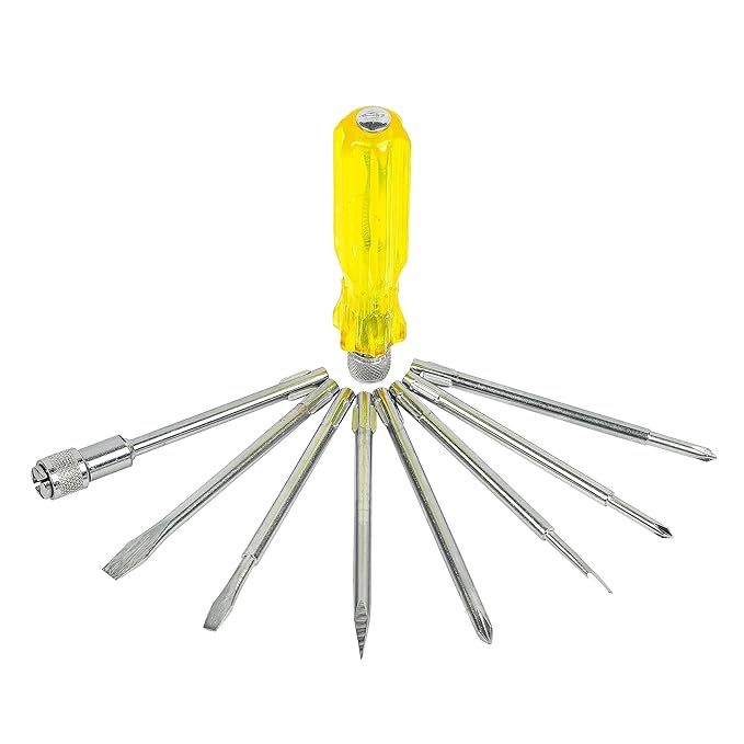 SPARTAN BS-02 8-in-1 Pc Screw Driver Kit With 3 Flat Blades