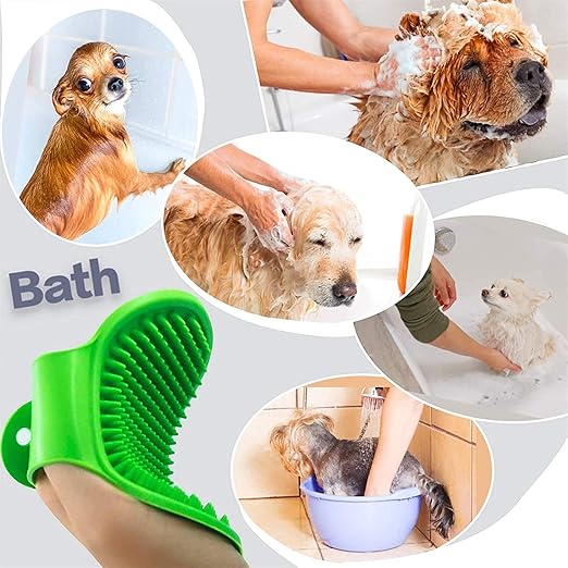 Style Keepers 4-in-1 Pet Grooming Kit for Dogs & Cats – Includes Self Cleaning Brush, Cat Comb, Silicone Bath Scrubber & Nail Clipper | Grooming Tools for All Hair Types | Dog Brush Kit