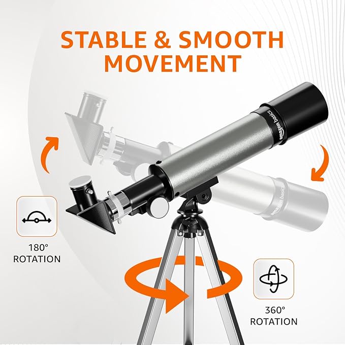 TS-90X Zoom HD Astronomical Telescope with Tripod | Perfect Kids Gift for Moon, Planets Comprehensive 360° Viewing, Optics, Simple Assembly