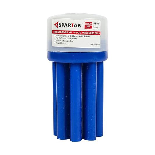 SPARTAN BS-02 8-in-1 Pc Screw Driver Kit With 3 Flat Blades