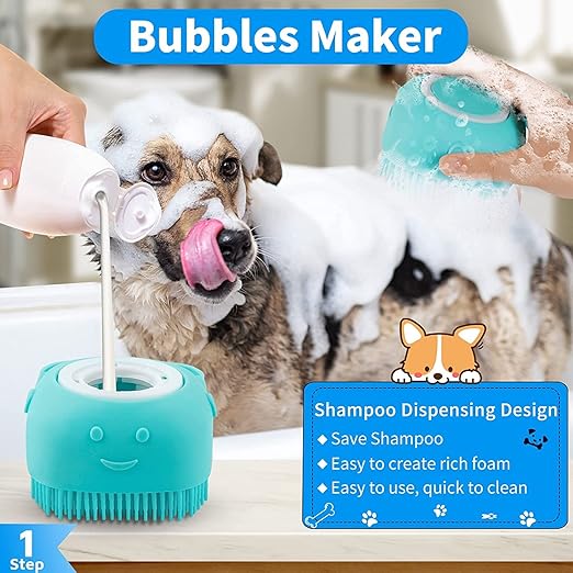 Style Keepers 4-in-1 Pet Grooming Kit for Dogs & Cats – Includes Self Cleaning Brush, Cat Comb, Silicone Bath Scrubber & Nail Clipper | Grooming Tools for All Hair Types | Dog Brush Kit
