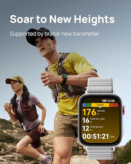 HUAWEI Watch FIT 4 smartwatch, 1.82" Large Display, Up to 10-Day Battery Life, Dual Band GPS, 100+ Sports Modes, Fitness Health Tracker, Emotional Assistant, Compatible with Android iOS, Black