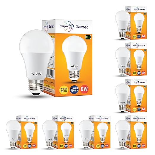 wipro Garnet 9W LED Bulb for Home & Office