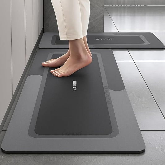Figment 2 Pcs Kitchen Mats - Waterproof Memory Foam Standing Desk Floor Mat Non Slip Rugs, Comfort Runner Ru