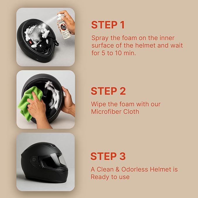 Shine X Pro Helmet Cleaner & Microfiber Cloth