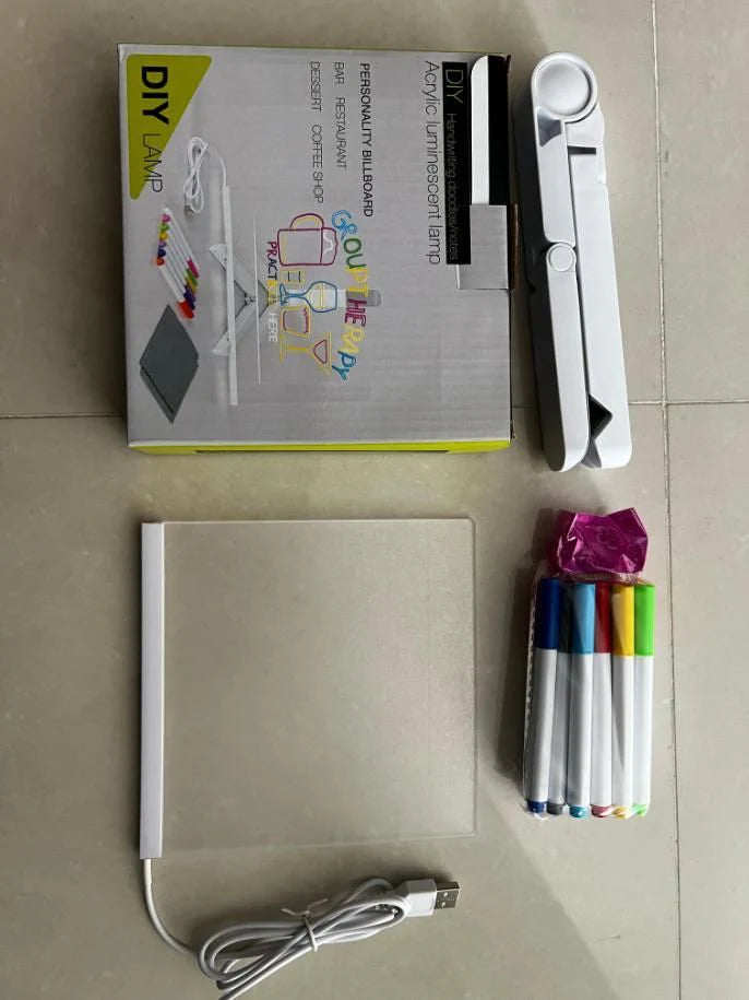 Festorva - 3D Acrylic Writing Pad with 12 Color Markers