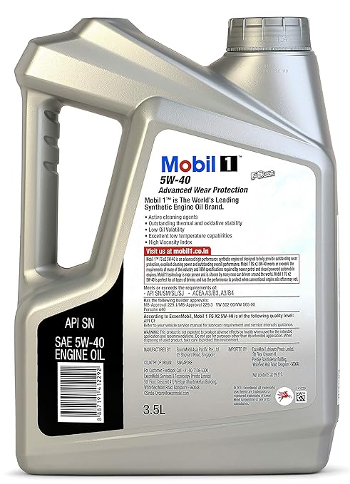 Mobil 1 FS X2 5W-40 Advanced Full Synthetic Engine Oil (3.5L)