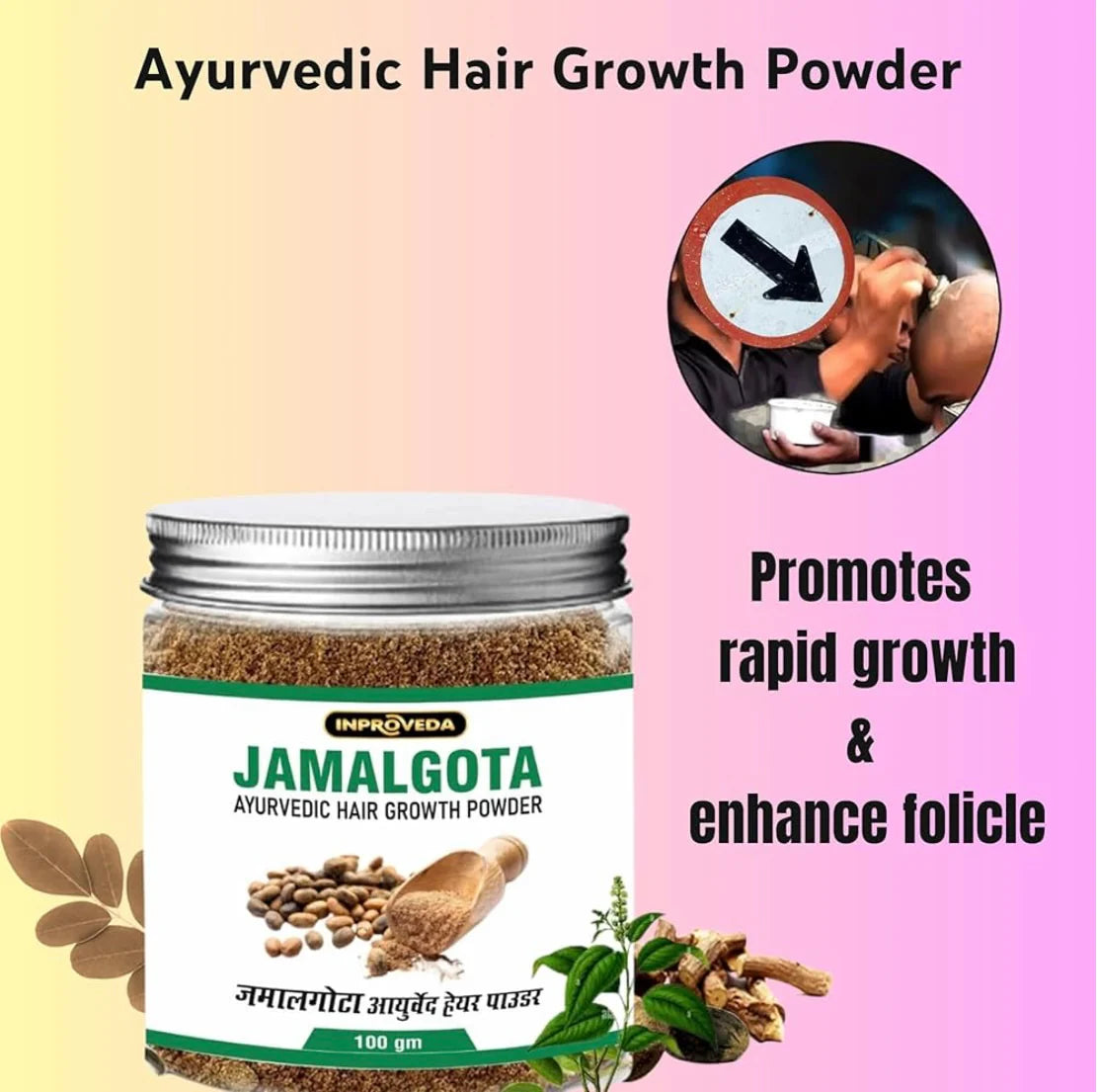Jamalgota Ayurvedic Hair Growth Powder Buy 1 Get 1 Free🌿